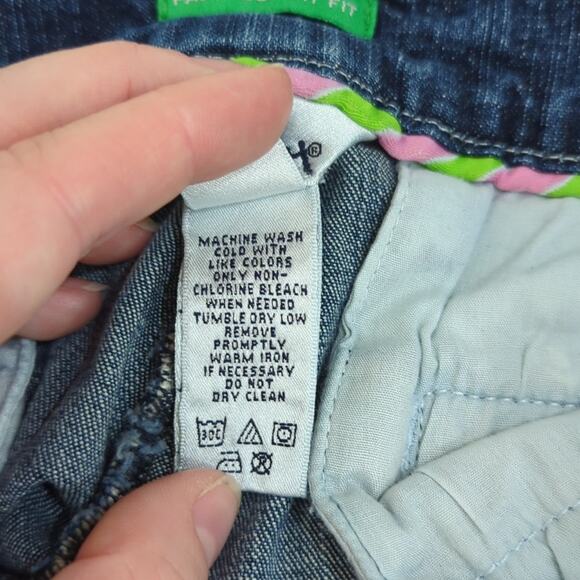 Lilly Pulitzer Vintage Palm Beach Fit Flare Jeans Women's 8 Dark Wash Stretch - Picture 7 of 7